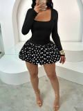 LW Ruched Solid Color Mini Dress
